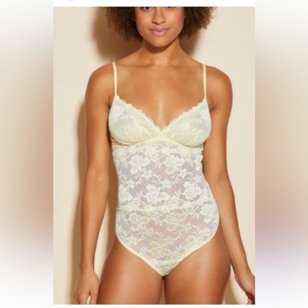 Emory Park Lace Bodysuit Lingerie Corset Ivory Cream Medium
